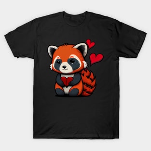 Valentine Red Panda T-Shirt